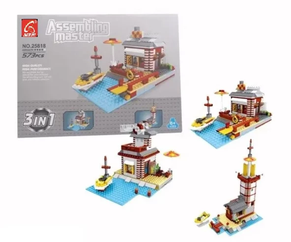 Ausini Assembling Master 573 Parça 3 in 1 İskele ve Deniz Feneri ürün görseli 1
