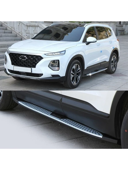 Hyundai Santa Uyumlu Fe 2019- Yan Basamak Koruma Side Step Bmw Style ürün görseli 1