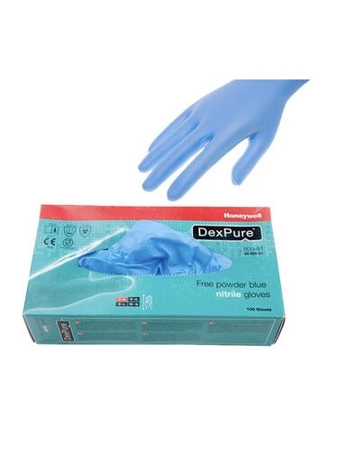 0,1 mm  Muayene - Mavi Nitril Eldiven Honeywell DexPure 800-81 100lü Paket Medium Beden ürün görseli 1