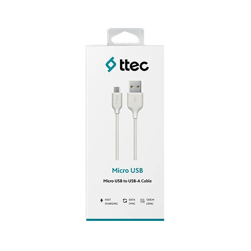 TTEC 2DK7530B MİCRO USB KABLO BEYAZ ürün görseli 1