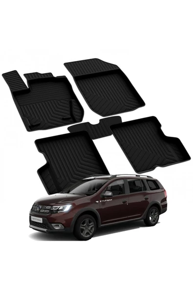 YEO  DACIA LOGAN 2  2014-2020 Model Yılları İçin Uyumlu Yeo 4D Havuzlu Paspas Takımı ürün görseli 1