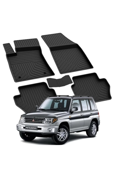 YEO  MITSUBISHI PAJERO SUV 2000-2006 Model Yılları İçin Uyumlu Yeo 4D Havuzlu Paspas Takımı ürün görseli 1
