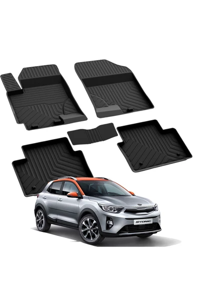 YEO  KIA STONIC 2017-2024 Model Yılları İçin Uyumlu Yeo 4D Havuzlu Paspas Takımı ürün görseli 1