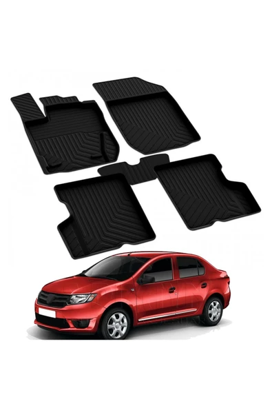 YEO  RENAULT SYMBOL 3 2013-2024 Model Yılları İçin Uyumlu Yeo 4D Havuzlu Paspas Takımı ürün görseli 1