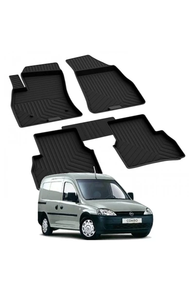 YEO  OPEL COMBO D 2010-2019 Model Yılları İçin Uyumlu Yeo 4D Havuzlu Paspas Takımı ürün görseli 1