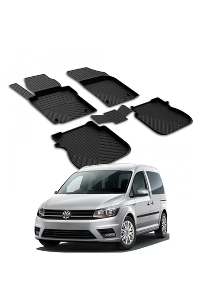 YEO  VOLKSWAGEN CADDY 3 2004-2015 Model Yılları İçin Uyumlu Yeo 4D Havuzlu Paspas Takımı ürün görseli 1