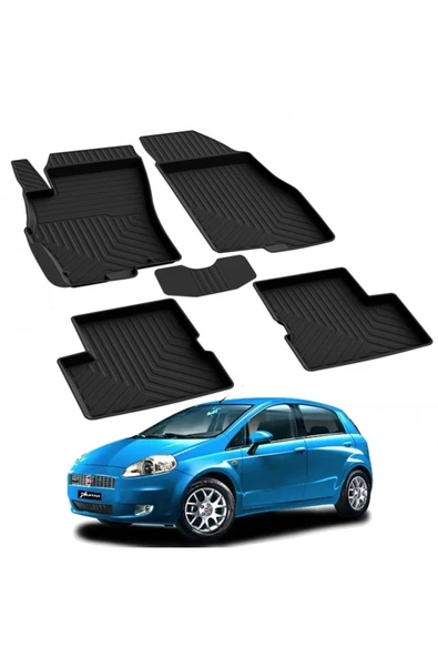 YEO  FIAT GRANDE PUNTO 2006-2024 Model Yılları İçin Uyumlu Yeo 4D Havuzlu Paspas Takımı ürün görseli 1
