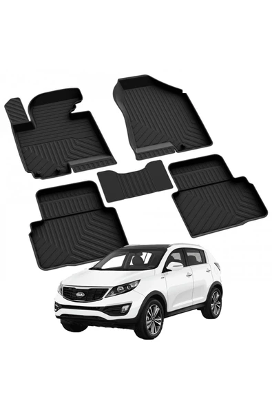 YEO  KIA SPORTAGE 3 2010-2016 Model Yılları İçin Uyumlu Yeo 4D Havuzlu Paspas Takımı ürün görseli 1