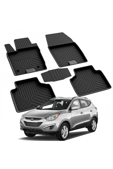 YEO  HYUNDAİ TUCSON 2 2009-2015 Model Yılları İçin Uyumlu Yeo 4D Havuzlu Paspas Takımı ürün görseli 1