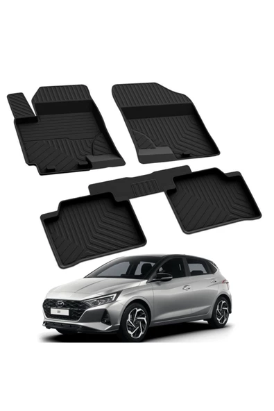 YEO  HYUNDAİ İ20-3 2020-2024 Model Yılları İçin Uyumlu Yeo 4D Havuzlu Paspas Takımı ürün görseli 1