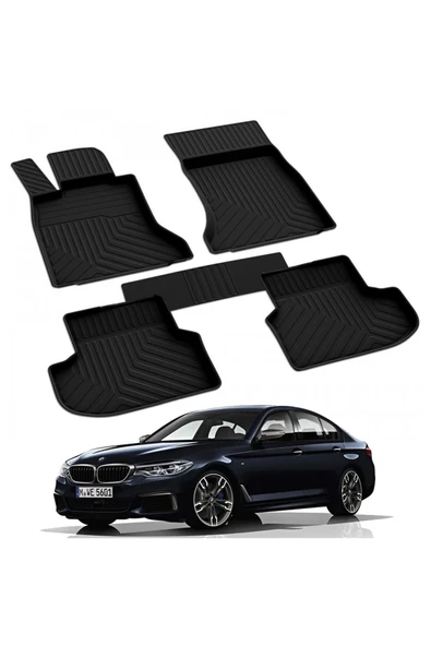 YEO  BMW 5 SERİSİ G30 2017-2024 Model Yılları İçin Uyumlu Yeo 4D Paspas Takımı ürün görseli 1
