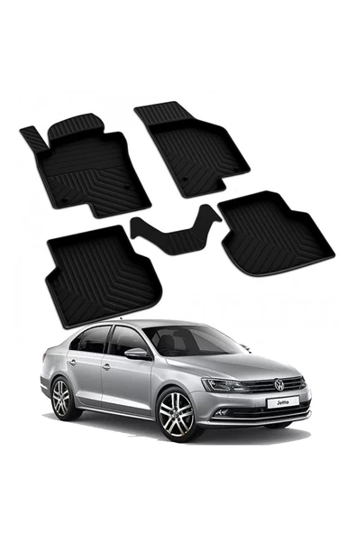 YEO  VOLKSWAGEN JETTA 6 2011-2018 Model Yılları İçin Uyumlu Yeo 4D Havuzlu Paspas Takımı ürün görseli 1