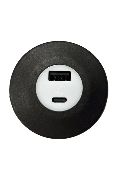 YEO  Usb & Typ-c Işıklı Araç Şarj Soketi 12-24v 2,4a ürün görseli 1