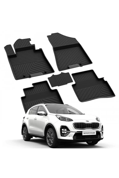 YEO  KIA SPORTAGE 4 2016-2021 Model Yılları İçin Uyumlu Yeo 4D Havuzlu Paspas Takımı ürün görseli 1