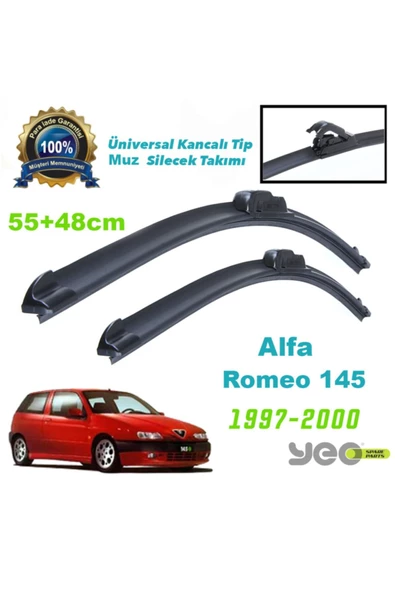 YEO  Alfa Romeo 145 Aeroflex Muz Silecek Takımı 1997-2000 ürün görseli 1