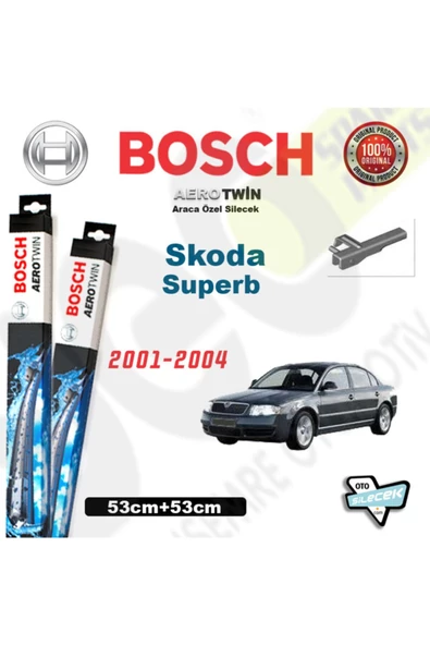 Bosch  Skoda Superb Aerotwin Silecek Takımı 2001-2004 ürün görseli 1