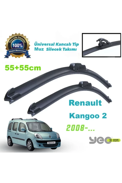 YEO  Renault Kangoo 2 2008-... Aeroflex Muz Silecek Takımı ürün görseli 1