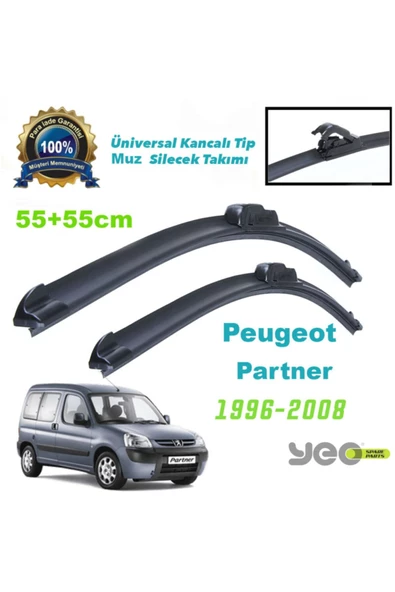 YEO  Peugeot Partner Aeroflex Muz Silecek Takımı ürün görseli 1