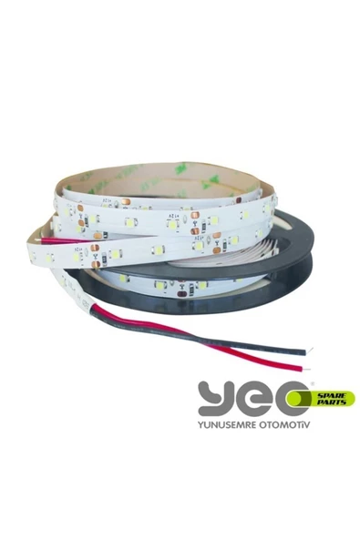YEO  2835 Tek Çipli 12v 5metre Silikonsuz Şerit Led Sıcak Beyaz ürün görseli 1