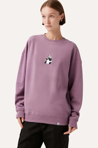 WWF Market Giant Panda Sweatshirt - Leylak ürün görseli 1