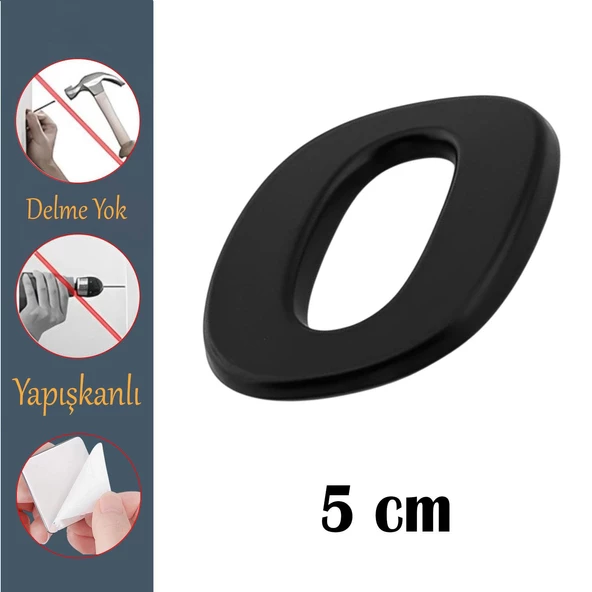 Kapı Numarası Yapışkanlı Küçük Boy 50 mm 5 cm Numara 0 Rakam Sıfır Sayı Siyah Renk Numaralar 1 Adet ürün görseli 1