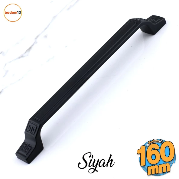 Can Mat Siyah Renk Metal Kulp 160 mm Mutfak Dolap Çekmece Mobilya Dolabı Kapak Kulpları Kulb 16 cm ürün görseli 1