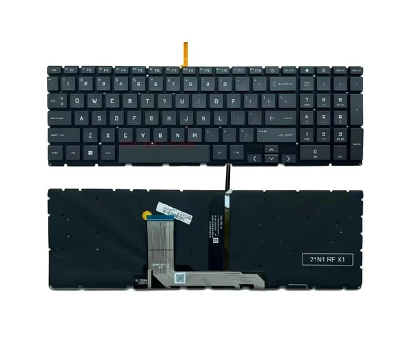 Hp Victus Gaming 15-fa1034nt 7N9V3EA Notebook Klavye Siyah TR Işıklı ürün görseli 1