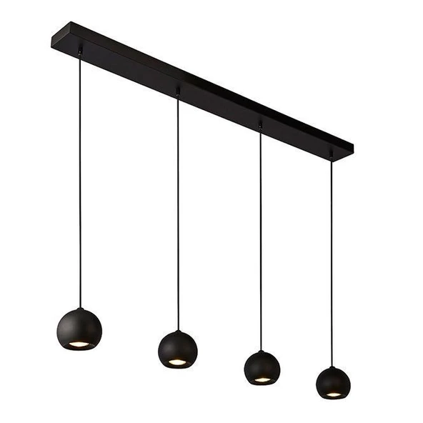 Rsylight Masa Üstü 4 Lü Led Avize Siyah Led Spot Bar Ve Tezgah Üstü Led Avize Panasonıc Günışığı Ampullü ürün görseli 1