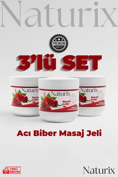 Paprika & Chili Biber Balsamı Masaj Jeli 3'lü Eko Paket - 500 Ml ürün görseli 1