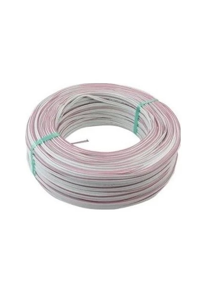 Taydun  2x0.75mm Yassı Kordon Kablo Beyaz - Resim 2