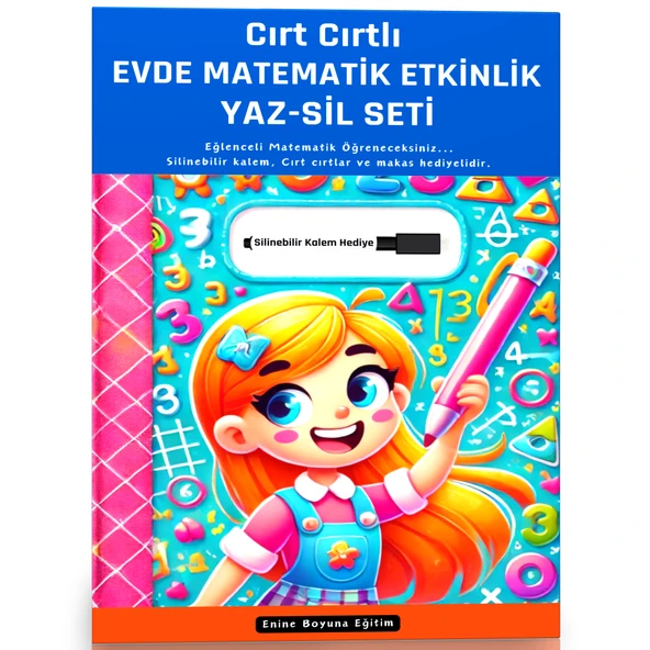 Cırt Cırtlı Evde Matematik Etkinlik YAZ-SİL Kitabı ürün görseli 1