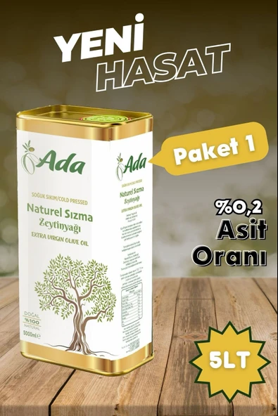 ADA - Naturel Sızma Soğuk Sıkım Zeytinyağı 5 Lt ürün görseli 1