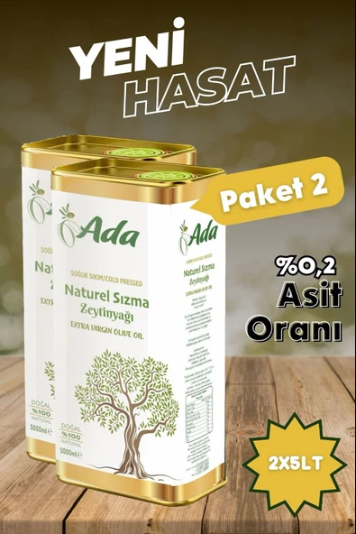 Ada Naturel Sızma Soğuk Sıkım Zeytinyağı 2x5 Lt ürün görseli 1