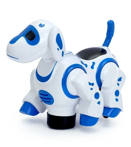 Müzikli Pilli ve Işıklı Robot Mavi Renkli Köpek - Mavi Su Dünyası ürün görseli 1