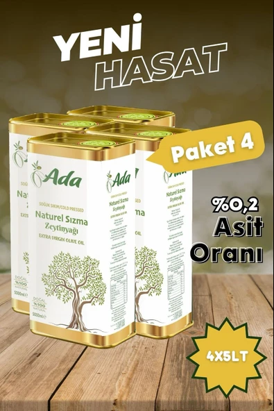 Ada Naturel Sızma Soğuk Sıkım Zeytinyağı 4x5 Lt ürün görseli 1