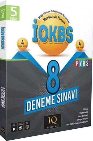 IQ Yayınları 5. Sınıf İOKBS Bursluluk 8 Deneme Çözümlü IQ Yayınları ürün görseli 1