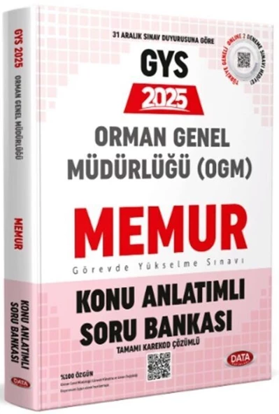2025 GYS Orman Genel Müdürlüğü Memur Konu Anlatımlı Soru Bankası Data Yayınları ürün görseli 1