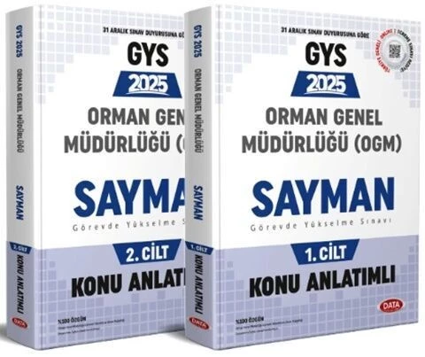 2025 GYS Orman Genel Müdürlüğü Sayman Hazırlık Kitabı 1 2 Data Yayınları ürün görseli 1
