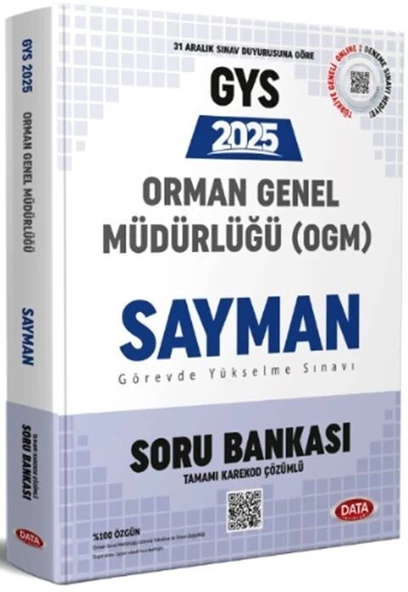 2025 GYS Orman Genel Müdürlüğü Sayman Soru Bankası Data Yayınları ürün görseli 1