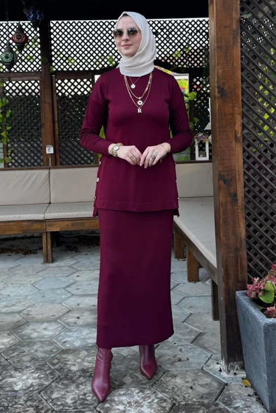 Sezen Triko Takım Bordo ürün görseli 1
