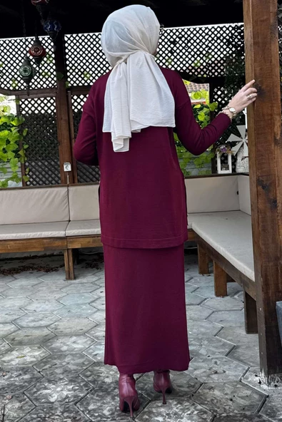 Sezen Triko Takım Bordo - Resim 8