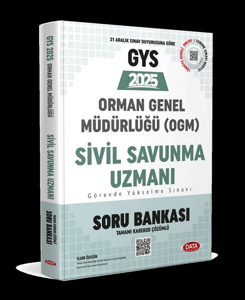 2025 GYS Orman Genel Müdürlüğü Sivil Savunma Uzmanı Soru Bankası Data Yayınları ürün görseli 1