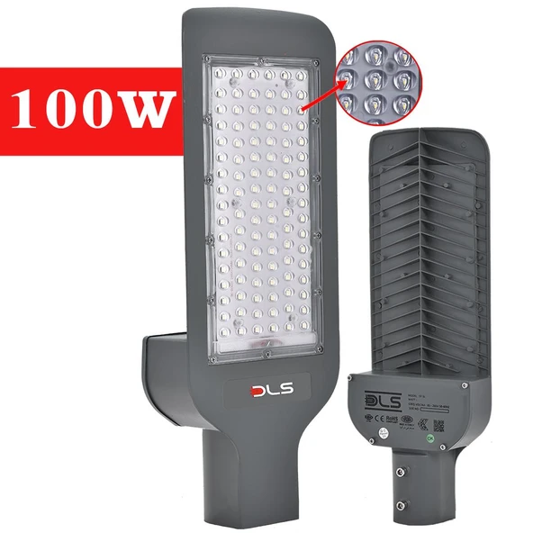 100W Led Yol Sokak Armatür DLS Park Bahçe Çevre Site Bina Dış Mekan Lamba Aydınlatma Ledli Sokak Armatürü ürün görseli 1