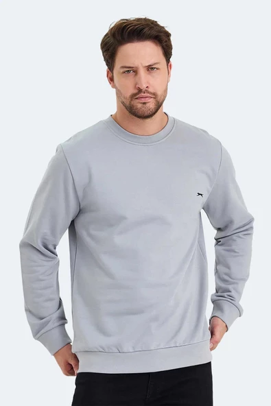 Erkek Oversize Uzun Kol Sıfır Yaka Sweatshırt-7094 ürün görseli 1