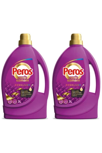 Peros Sıvı Bakım Renk Uzmanı Renkliler için Sıvı Çamaşır Deterjanı 2 x 3 LT ürün görseli 1