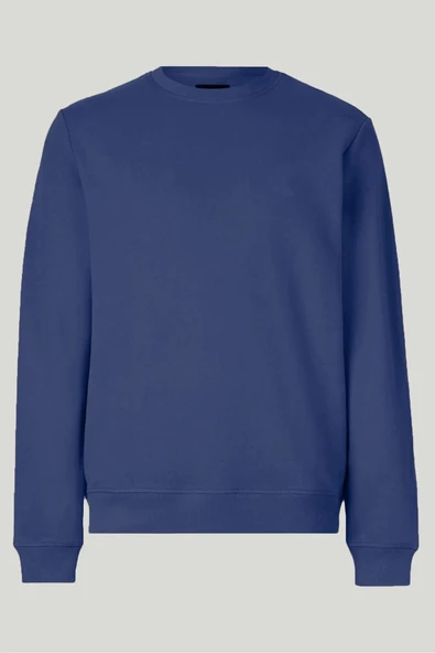 Erkek Oversize Uzun Kol Sıfır Yaka Sweatshırt-7097 ürün görseli 1