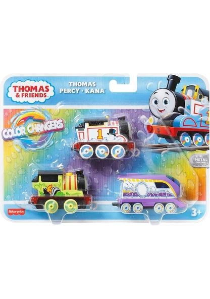 Fisher Price Thomas Ve Arkadaşları Renk Değiştiren Küçük Trenler 3'lü paket HNP82 ürün görseli 1
