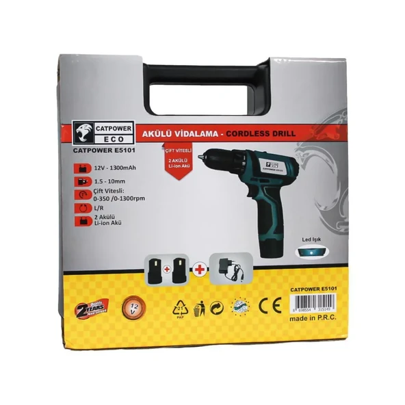 Catpower E5101 Li-ion Çift Akülü Vidalama - Resim 5