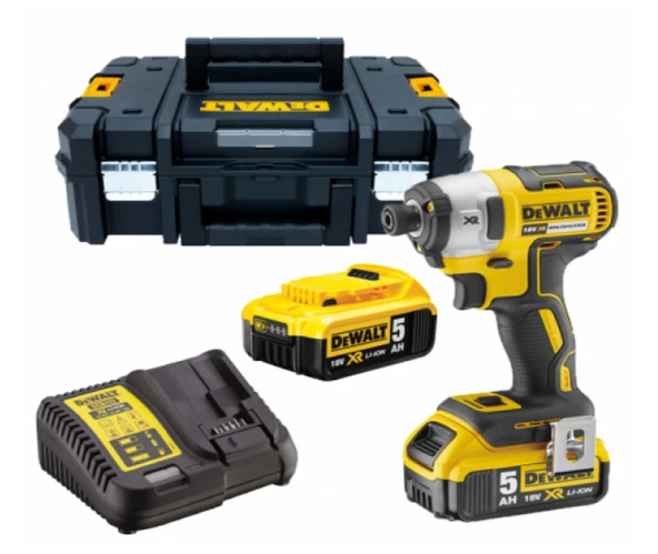 Dewalt Dcf887P2 18V 5 Ah Li-İon Çift Akülü Kömürsüz Darbeli Vidalama ürün görseli 1