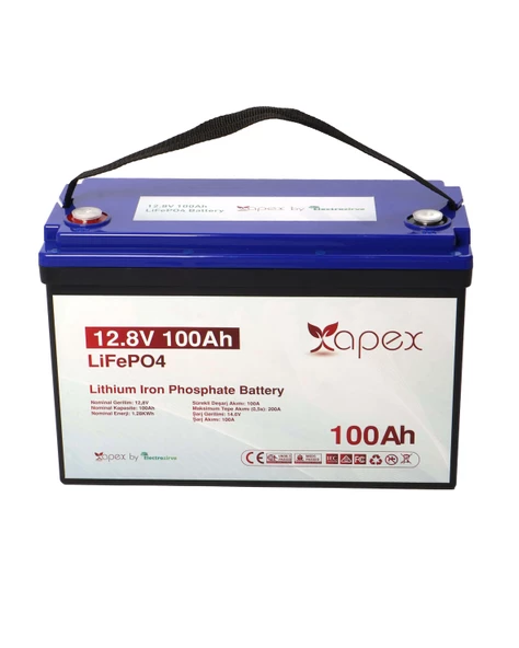 Apex 12.8V 100Ah Lityum Akü (LiFePO4) ürün görseli 1